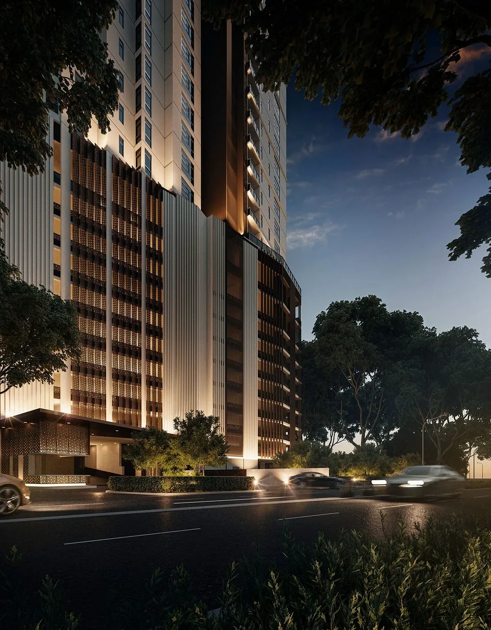 Cantonment Residence — arrival and entrance