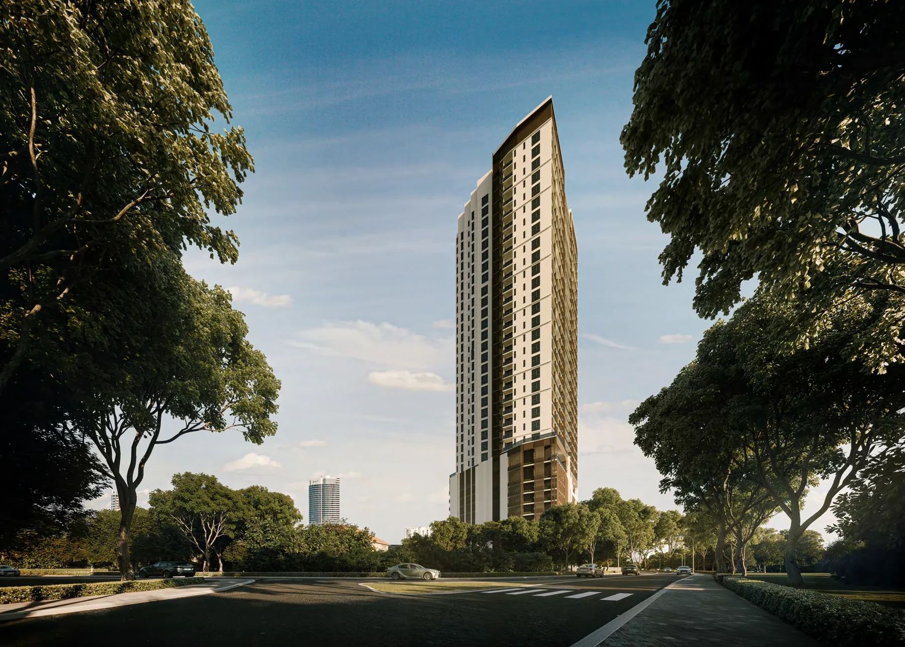 Cantonment Residence — exterior tower