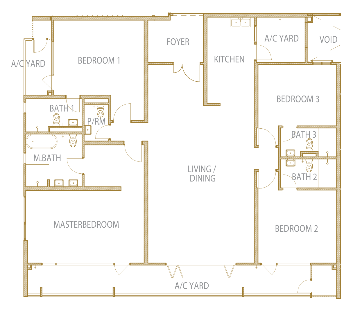 Type C floor plan, labelled 2,691 sq ft; indicative.