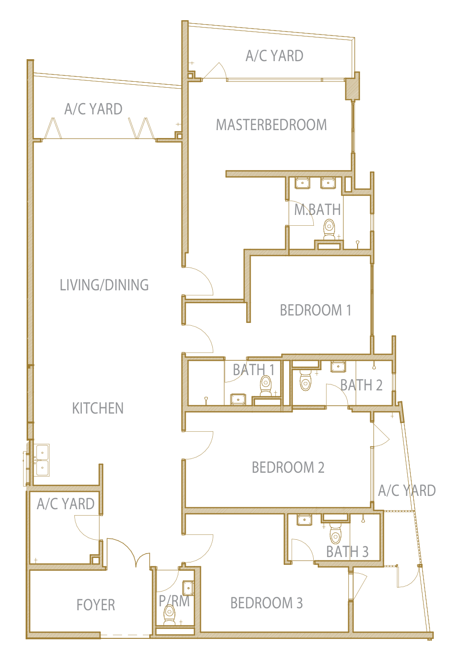 Type F floor plan, labelled 2,432 sq ft; indicative.